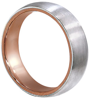 14K Two Tone gold Class1021  6mm